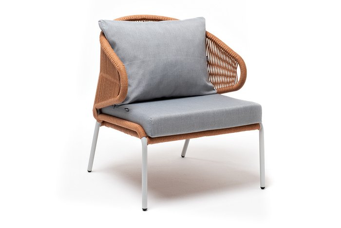 Кресло Милан оранжево-серого цвета - лучшие Садовые кресла в INMYROOM