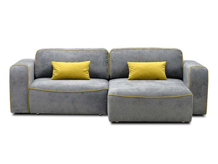 Угловой диван-кровать Тулон желто-серого цвета - купить Угловые диваны по цене 68300.0