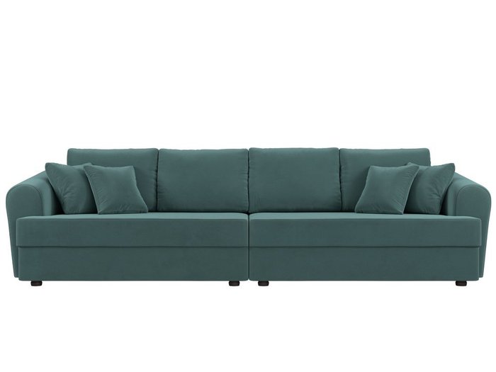 Прямой диван-кровать Милтон бирюзового цвета - купить Прямые диваны по цене 68999.0