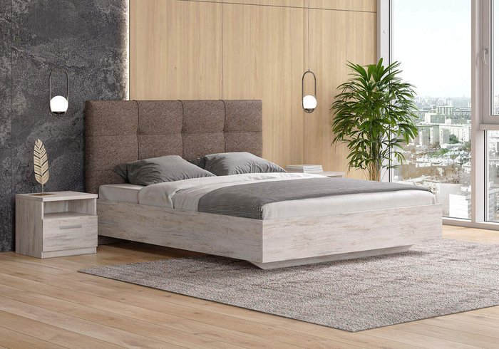 Кровать Victoria 160х200 с изголовьем бежевого цвета без основания и подъемного механизма  - лучшие Кровати для спальни в INMYROOM