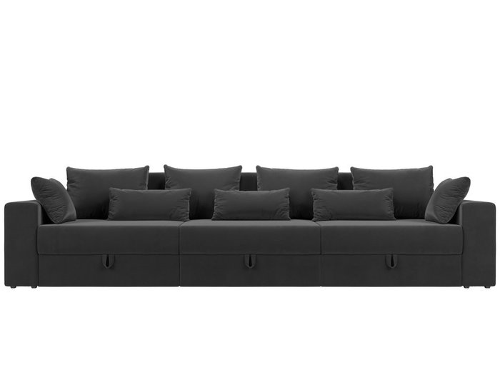 Прямой диван-кровать Мэдисон Long серого цвета - купить Прямые диваны по цене 50990.0