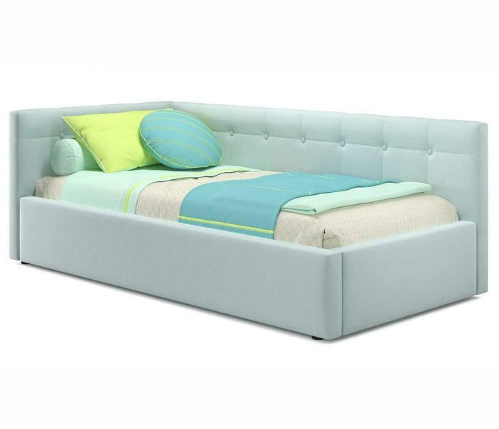 Кровать Bonna 90х200 мятного цвета с матрасом в комплекте