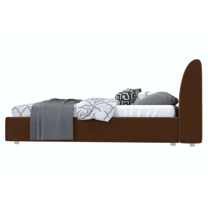 Кровать Бекка 140x200 темно-коричневого цвета - купить Кровати для спальни по цене 31990.0