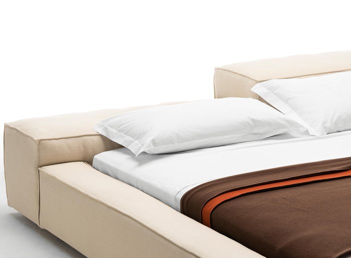 Кровать Extrasoft бежевого цвета 180х200 - купить Кровати для спальни по цене 125000.0