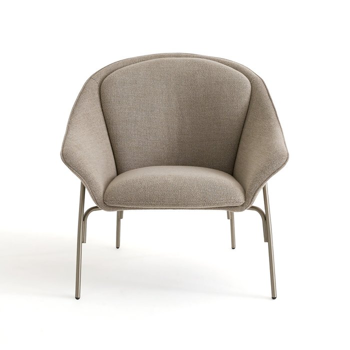 Кресло из плетеной ткани меланж Lauren бежевого цвета - купить Интерьерные кресла по цене 80882.0