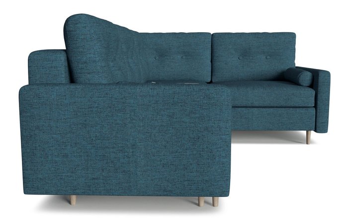 Диван-кровать модульный угловой Белфаст синего цвета - лучшие Угловые диваны в INMYROOM