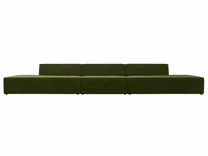 Прямой модульный диван Монс Лонг зеленого цвета - купить Прямые диваны по цене 73999.0