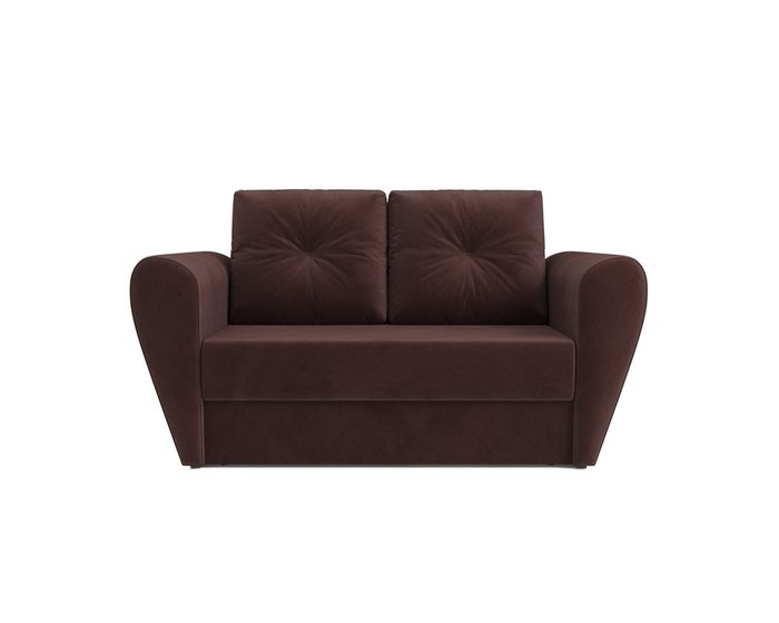 Прямой диван-кровать Квартет шоколадного цвета - купить Прямые диваны по цене 26090.0