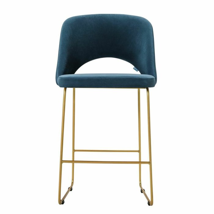 Полубарный стул Lars темно-синего цвета - купить Барные стулья по цене 12860.0