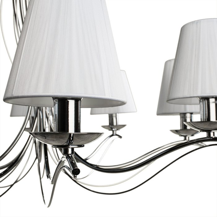Подвесная люстра Arte Lamp Domain с белыми абажурами   - купить Подвесные люстры по цене 28950.0