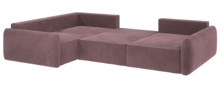Угловой диван-кровать Портленд левый серно-розового цвета - лучшие Угловые диваны в INMYROOM