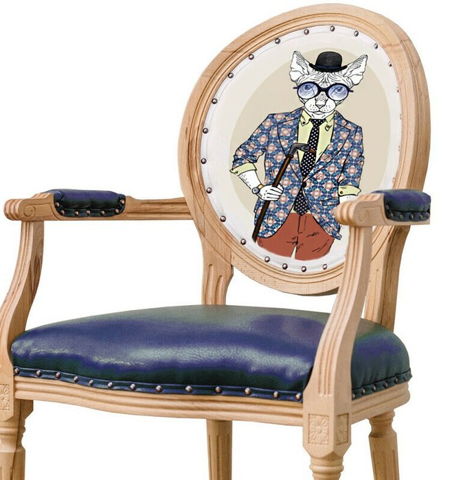 Стул Денди с сидением синего цвета - купить Обеденные стулья по цене 26784.0