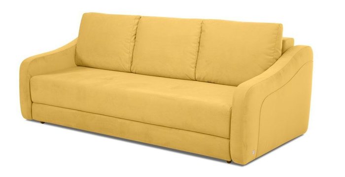 Прямой диван-кровать Иден желтого цвета - купить Прямые диваны по цене 68142.0