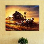 Дизайнерская картина на холсте: Закат в Канзасе - купить Картины по цене 2990.0
