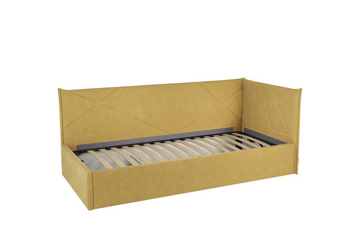 Кровать Квест 90х200 желтого цвета с подъемным механизмом - купить Кровати для спальни по цене 26590.0