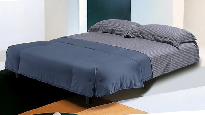 Диван-кровать Генуя L синего цвета  - лучшие Прямые диваны в INMYROOM