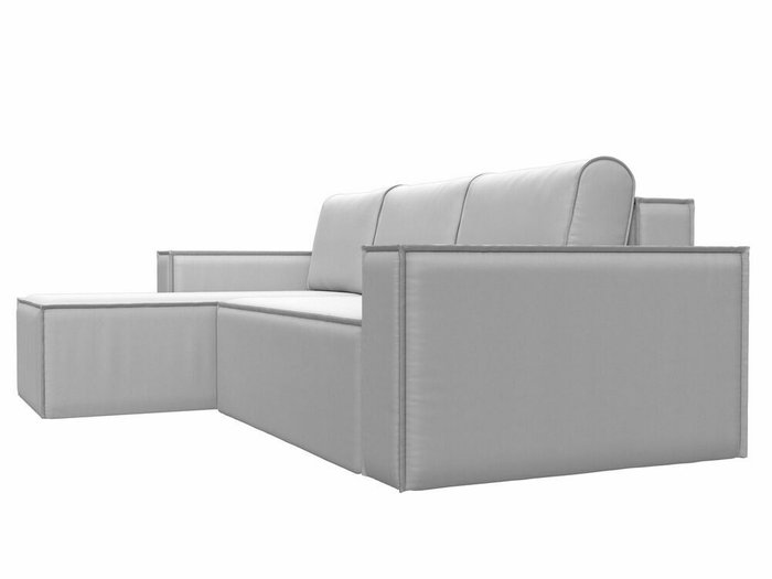 Угловой диван-кровать Куба белого цвета (экокожа) левый угол - лучшие Угловые диваны в INMYROOM
