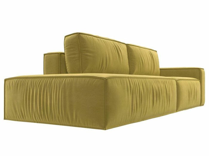 Прямой диван-кровать Прага модерн желтого цвета подлокотник справа - лучшие Прямые диваны в INMYROOM