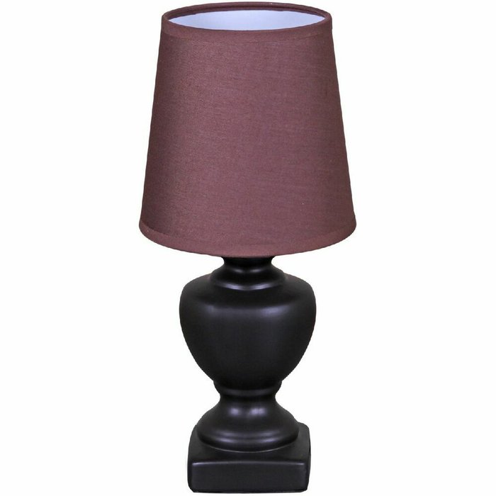 Настольная лампа 96201-0.7-01 dark brown (ткань, цвет коричневый) - купить Настольные лампы по цене 1080.0