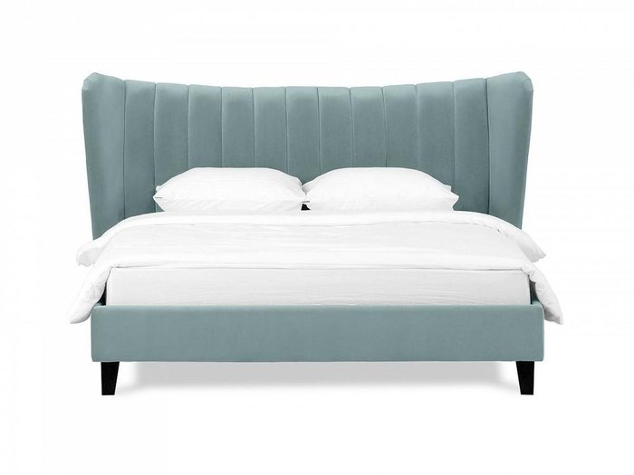 Кровать Queen II Agata L 160х200 серо-голубого цвета - купить Кровати для спальни по цене 71640.0