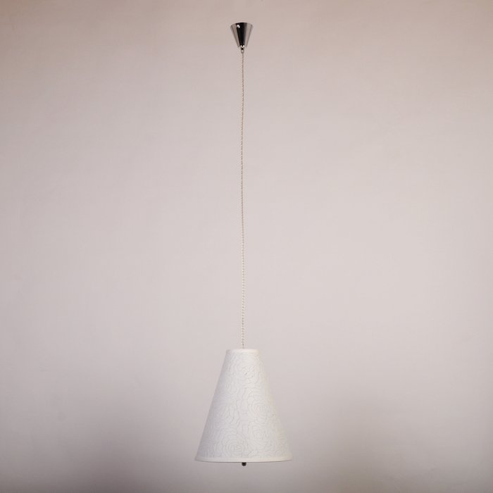 Подвесной светильник CL.8301-1W (ткань, цвет белый) - купить Подвесные светильники по цене 5550.0