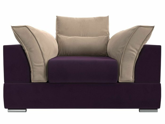Кресло Пекин бежево-фиолетового цвета - купить Интерьерные кресла по цене 41999.0