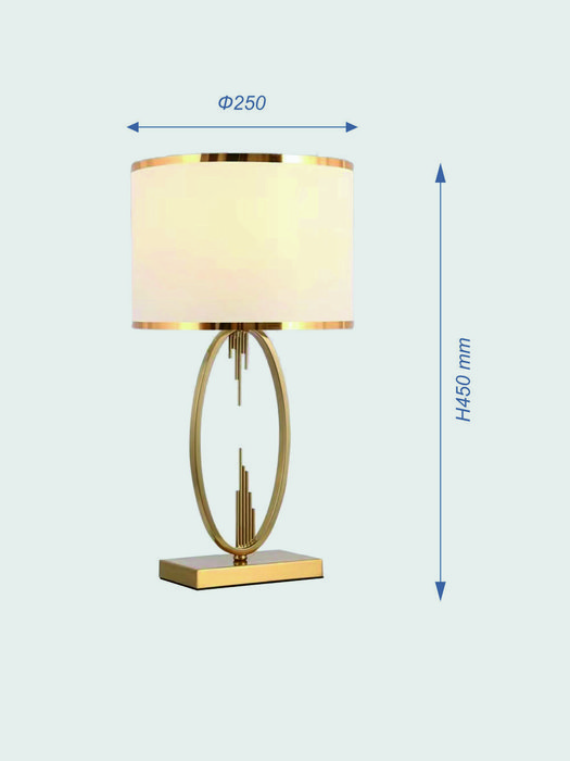 Настольная лампа Riccarda бело-золотого цвета - купить Настольные лампы по цене 16230.0