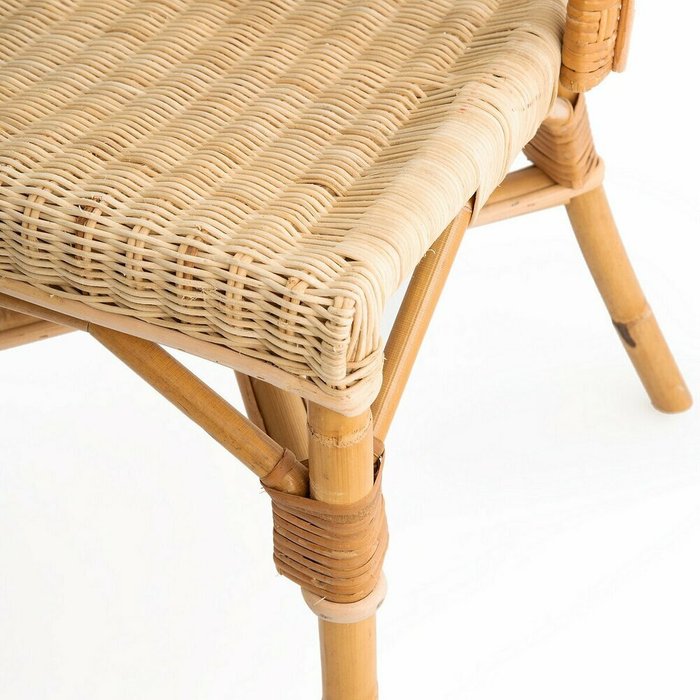 Стул из натурального ротанга Albertine бежевого цвета - лучшие Обеденные стулья в INMYROOM