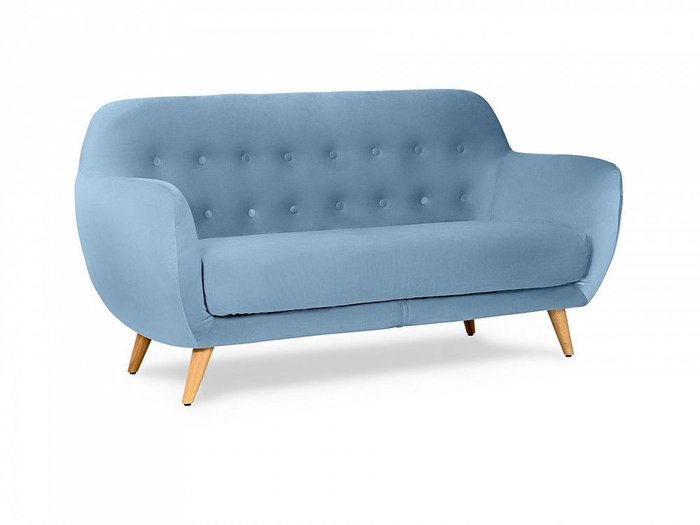 Диван Loa голубого цвета - купить Прямые диваны по цене 60930.0