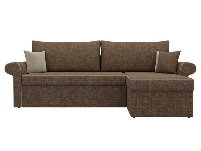 Угловой диван-кровать Милфорд коричневого цвета - купить Угловые диваны по цене 45990.0