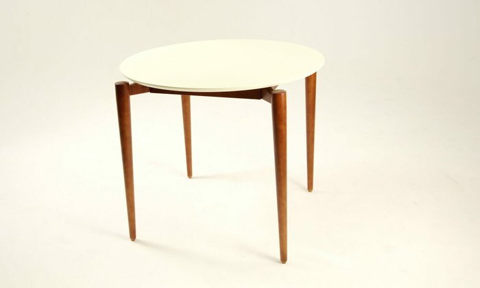 Обеденный стол Pawook К 90 бело-коричневого цвета - лучшие Обеденные столы в INMYROOM