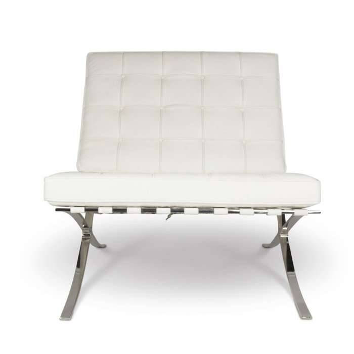  Кресло Barcelona Style Chair белое - купить Интерьерные кресла по цене 75000.0