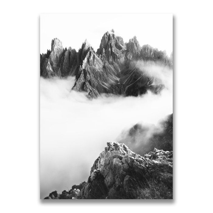 Картина на холсте Скалы в облаках 50х70 см