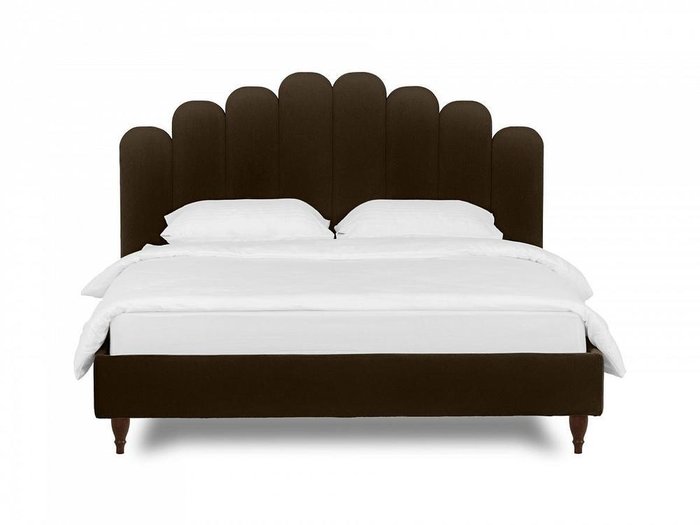Кровать Queen II Sharlotta L 160х200 темно-коричневого цвета  - купить Кровати для спальни по цене 71280.0