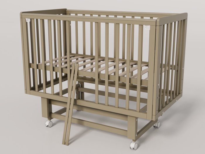 Кроватка для новорожденного Papi 60х120 цвета кашемир - лучшие Колыбели в INMYROOM Кроватка для новорожденного Papi 60х120 цвета кашемир - лучшие Колыбели в INMYROOM