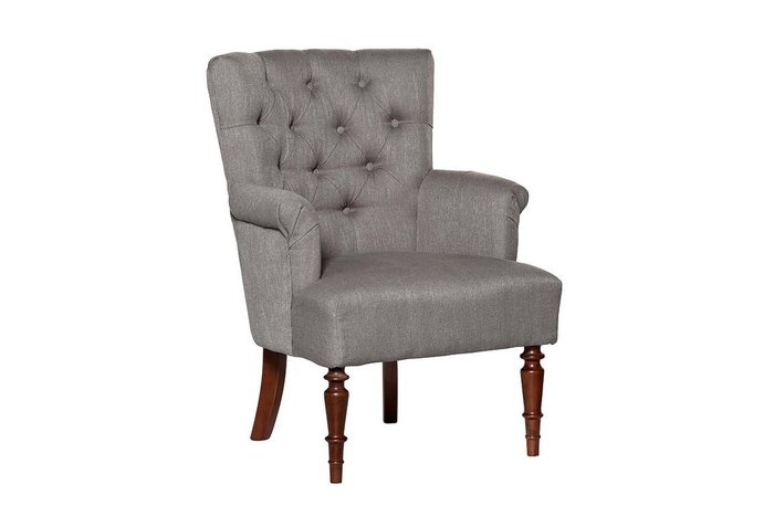 Кресло Лён серого цвета - купить Интерьерные кресла по цене 23280.0