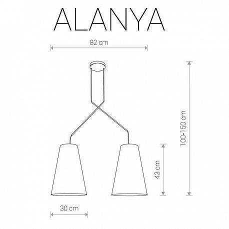 Подвесной светильник Alanya серого цвета - купить Подвесные светильники по цене 30660.0