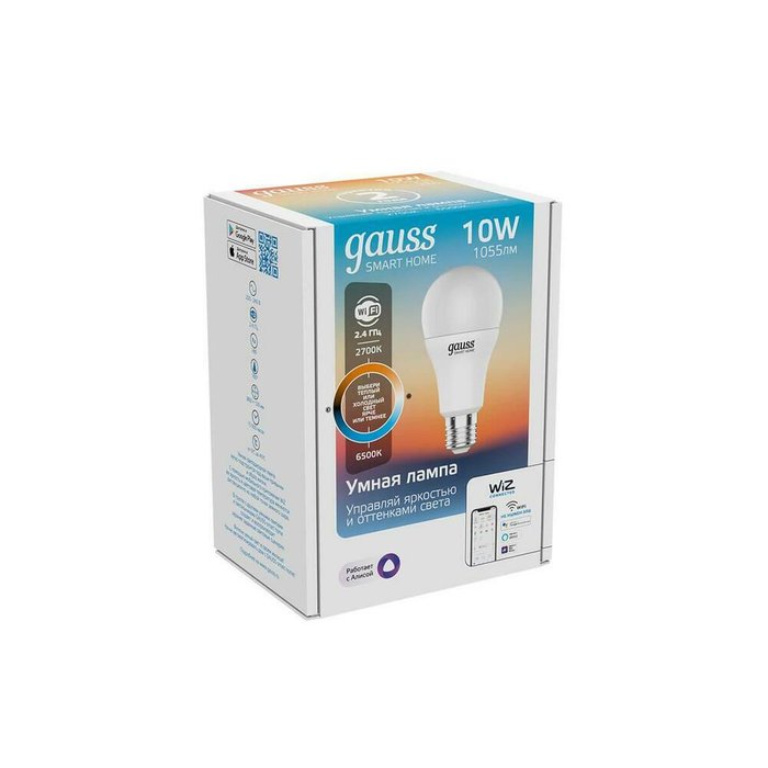 Лампа светодиодная диммируемая Gauss E27 10W 2700-6500K матовая 1080112 - купить Лампочки по цене 1790.0 Лампа светодиодная диммируемая Gauss E27 10W 2700-6500K матовая 1080112 - купить Лампочки по цене 1790.0