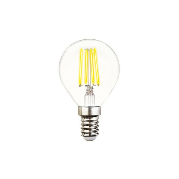 Светодиодная лампа филаментная G45-F 220V E14 6W 420Lm 4200K (нейтральный белый) формы груши