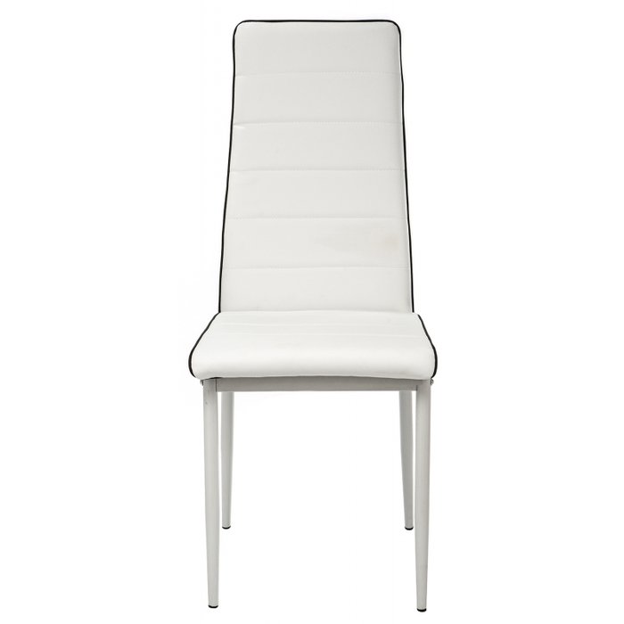 Обеденный стул белого цвета с черной окантовкой - лучшие Обеденные стулья в INMYROOM