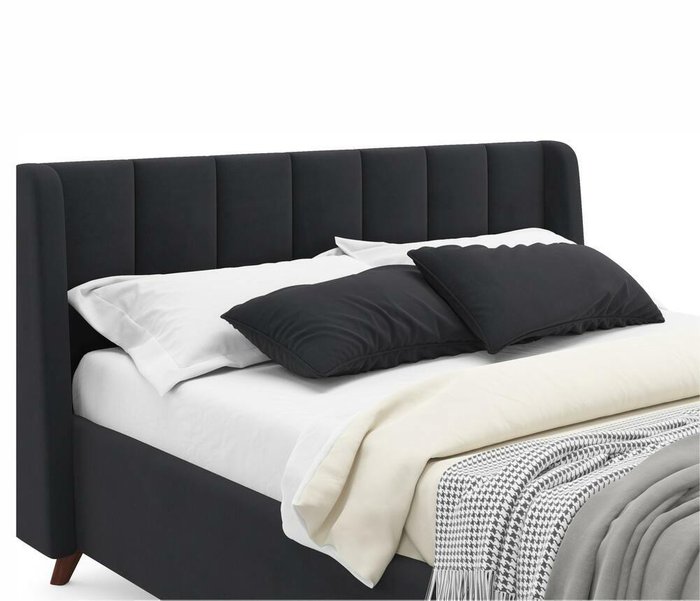 Кровать Betsi 160х200 с подъемным механизмом и матрасом черного цвета - лучшие Кровати для спальни в INMYROOM