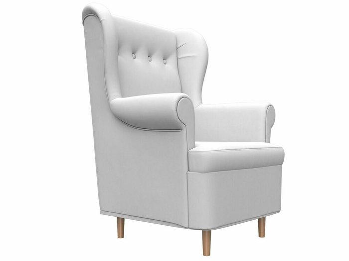 Кресло Торин белого цвета (экокожа) - лучшие Интерьерные кресла в INMYROOM