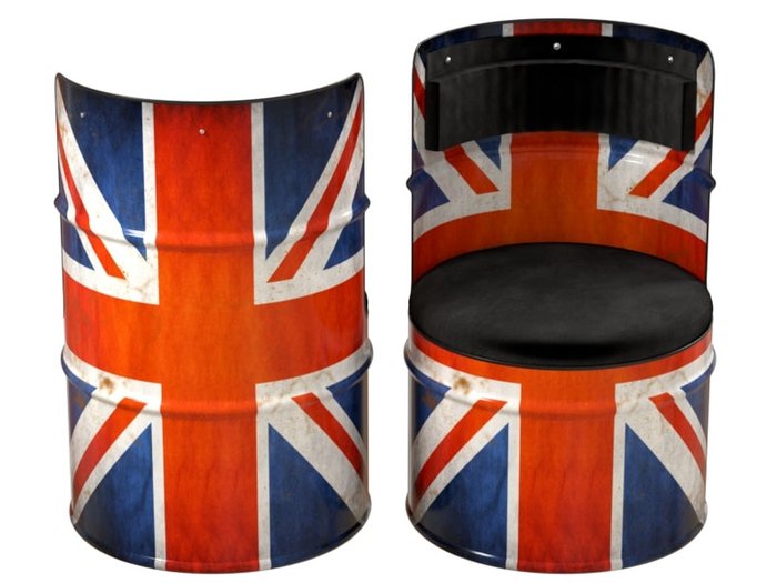 Бочка-кресло England с металлическим каркасом  - лучшие Интерьерные кресла в INMYROOM