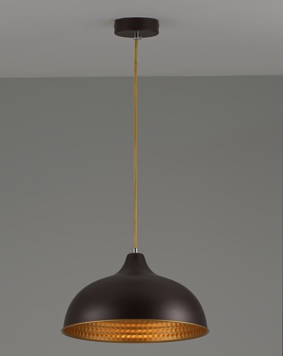 Подвесной светильник Sega с плафоном черно-золотого цвета - лучшие Подвесные светильники в INMYROOM