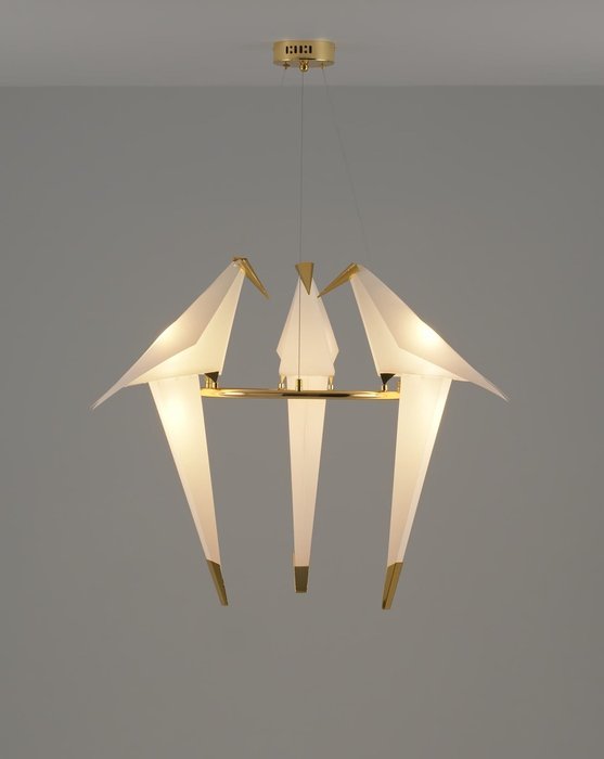 Подвесной светодиодный светильник Birds из металла и полирезина - купить Подвесные светильники по цене 21390.0