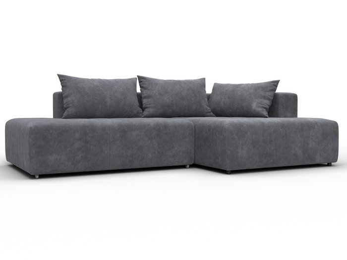 Угловой диван-кровать Лига-103 серого цвета правый Угловой диван-кровать Лига-103 серого цвета правый