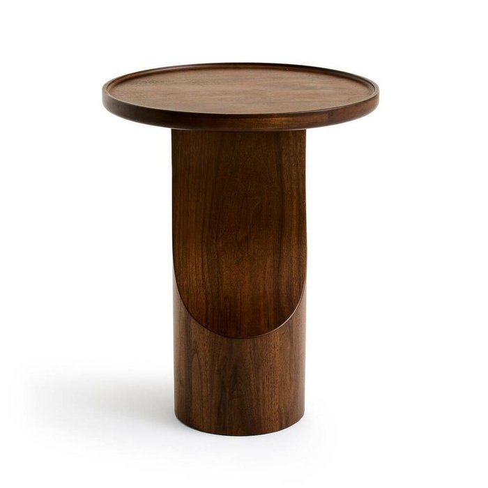 Стол диванный из орехового дерева Stigido коричневого цвета - лучшие Кофейные столики в INMYROOM