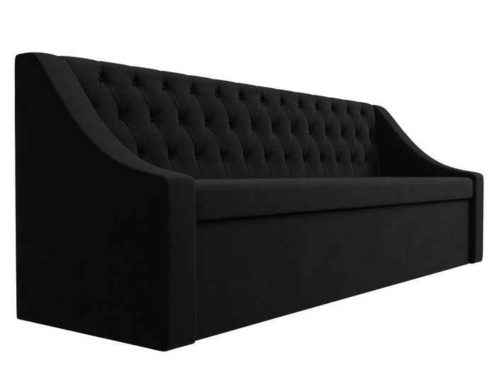 Кухонный прямой диван-кровать Мерлин черного цвета - лучшие Прямые диваны в INMYROOM