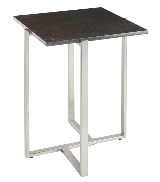 Приставной столик Enda из металла и мрамора