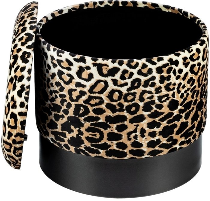 Пуф на металлическом основании в леопардовой расцветке - купить Пуфы по цене 7050.0